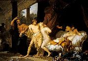 Baron Jean-Baptiste Regnault Regnault Socrates Tears Alcibiades from the Embrace of Sensual Pleasure oil painting reproduction